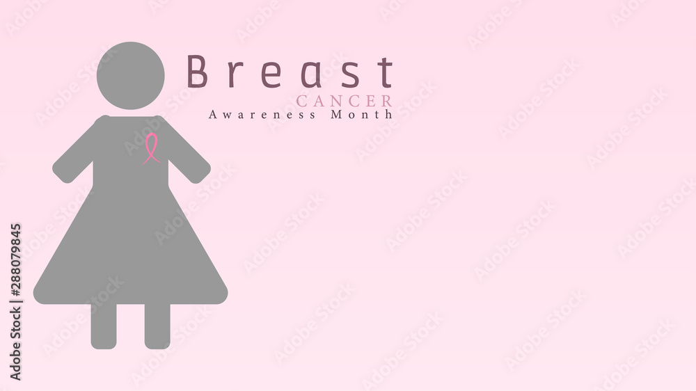 Breast cancer awareness Pink ribbon background.October is Cancer Awareness Month.Vector healthcare Illustration. Breast cancer awareness Pink ribbon background.October is Cancer Awareness Month.Vector healthcare Illustration.