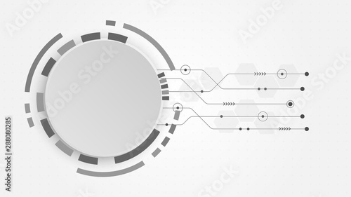 Abstract Digital Technology Cycle background.Business growth transformation to digital and Successful financial technology.