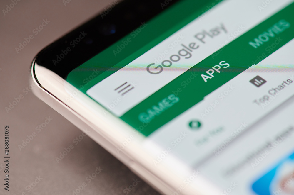 Google play store menu Stock Photo | Adobe Stock
