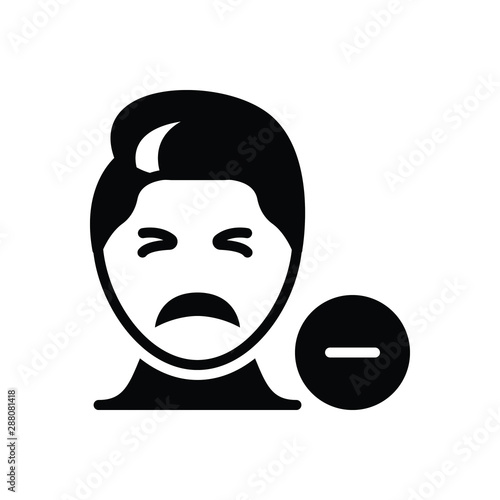 Black solid icon for negative