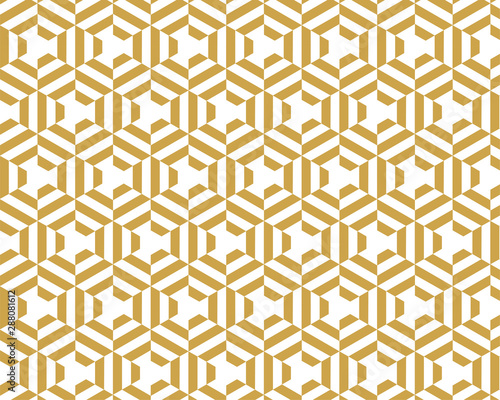 geometric pattern abstract white and gold tone vector background, line overlapping with modern concept