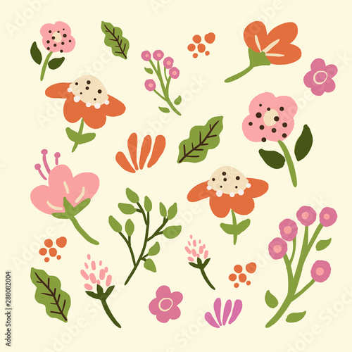 seamless pattern with flowers