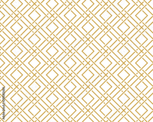 geometric pattern abstract white and gold tone vector background, line overlapping with modern concept