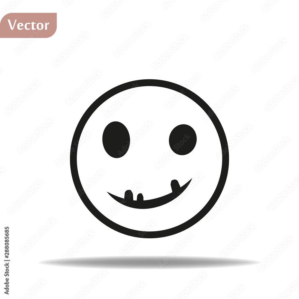 Fototapeta premium Smile icon isolated sign symbol and flat style for app, web and digital design. Vector illustration.
