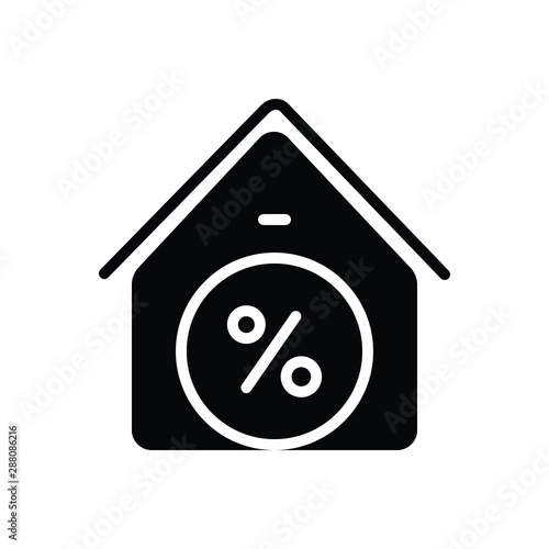 Black solid icon for tax cess 