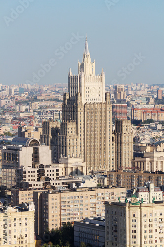 View from Hotel Ukraine in Moscow to city center © nastyakamysheva
