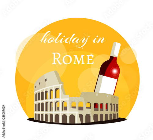 "Holiday in Rome" card