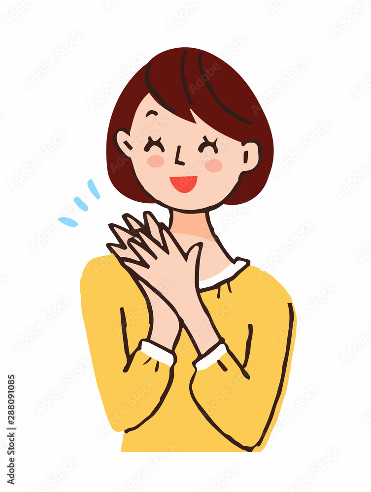 喜ぶ女性 喜ぶ女性