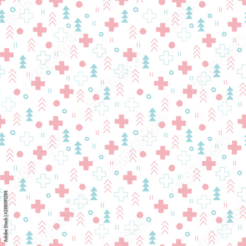 Geometric illustration background. Seamless pattern.Vector. 幾何学イラストパターン