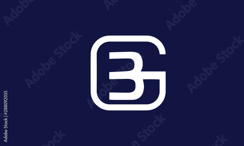 GB or BG and B or G abstract letter mark vector logo monogram template