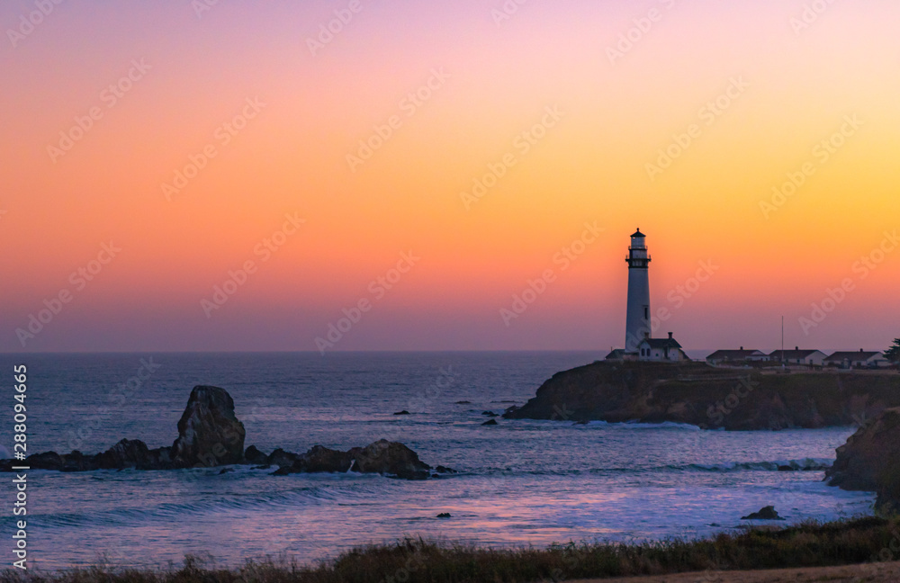 Sunset at the Beach - Lighthouse