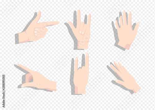 Gesturing hands. Hand with counting gestures