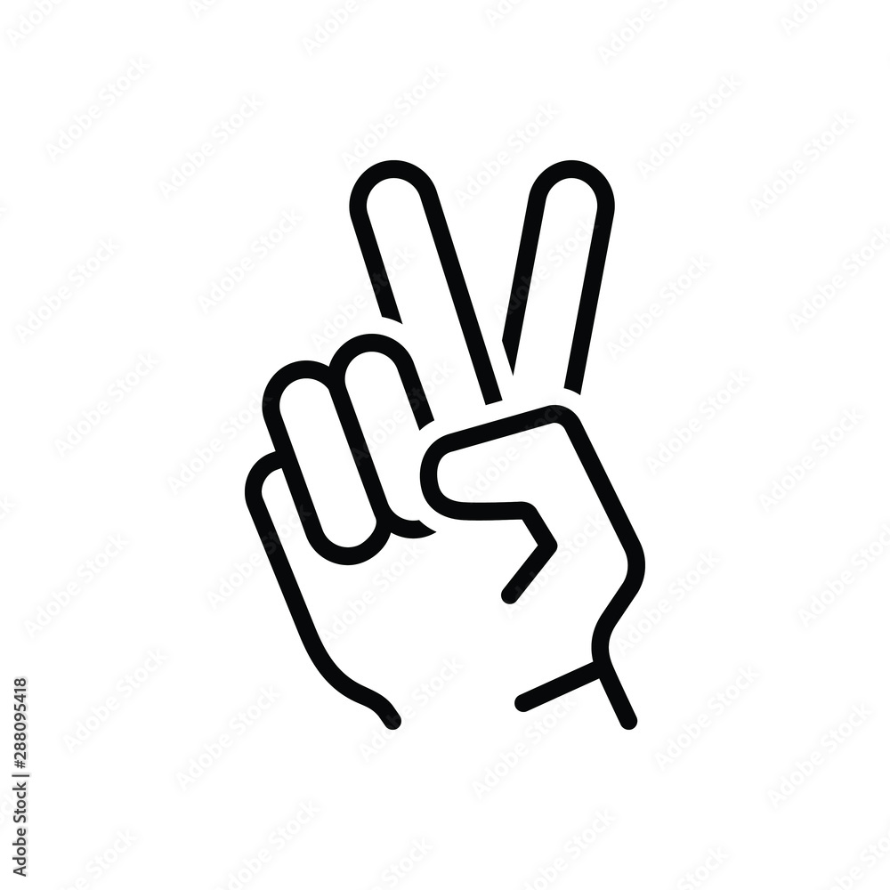 Black line icon for victory Black line icon for victory
