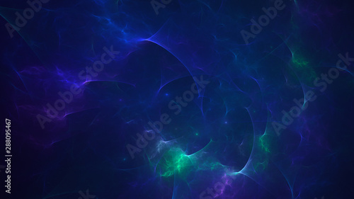 3D rendering multicolored abstract fractal on black background