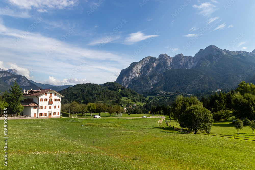 Beautiful sunny mountain landscape of Dolomite Alps in Nothern Italy Beautiful sunny mountain landscape of Dolomite Alps in Nothern Italy