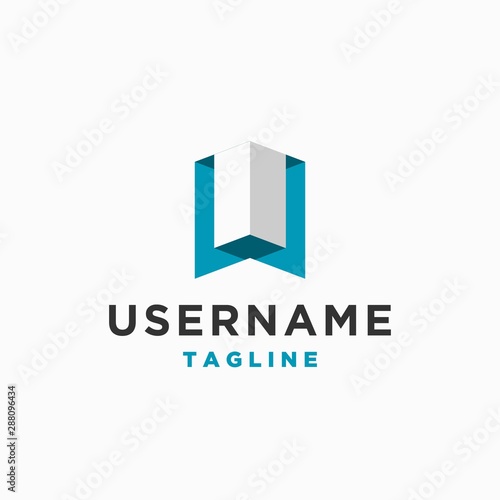 letter U logo design inspiration .  letter U logo template . letter U with 3d style . 3d logo template . building architecture business logo