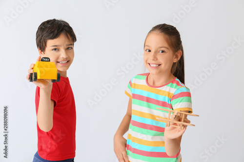 Cute little children with t...