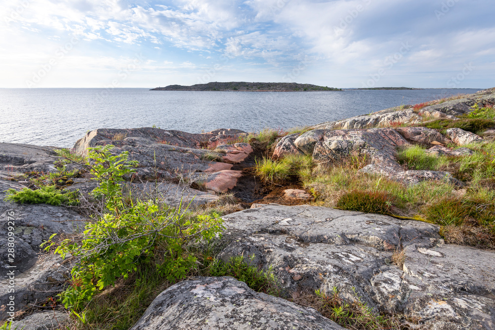 seascape with rocks in Finland archipelago.