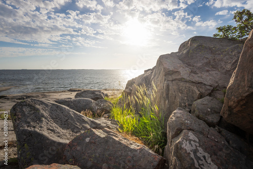 seascape with rocks in Finland archipelago.