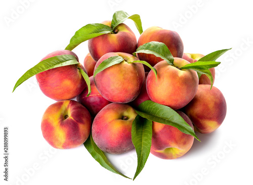 Wallpaper Mural Ripe peaches on white background Torontodigital.ca