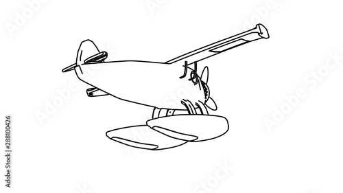 coloring page of hydroplane