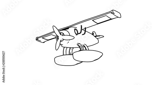coloring page of hydroplane