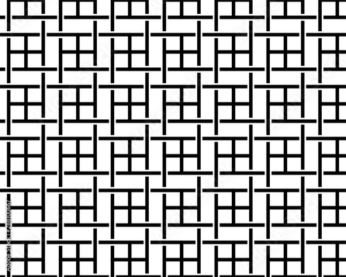 geometric pattern abstract white and black tone vector background, line overlapping with modern concept