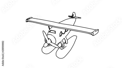 coloring page of hydroplane