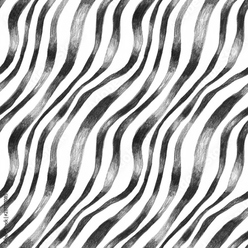 Abstract handmade seamless pattern. Graphics in pencil.
