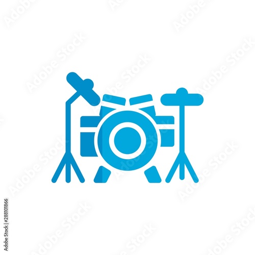 drum flat vector icon