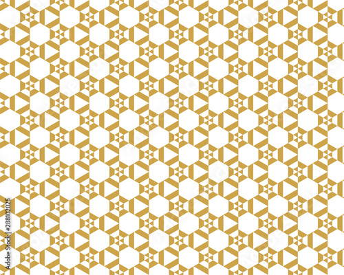 geometric pattern abstract white and gold tone vector background, line overlapping with modern concept
