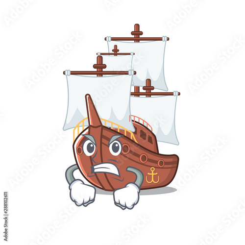 Angry mascot shaped a pirate ship toys