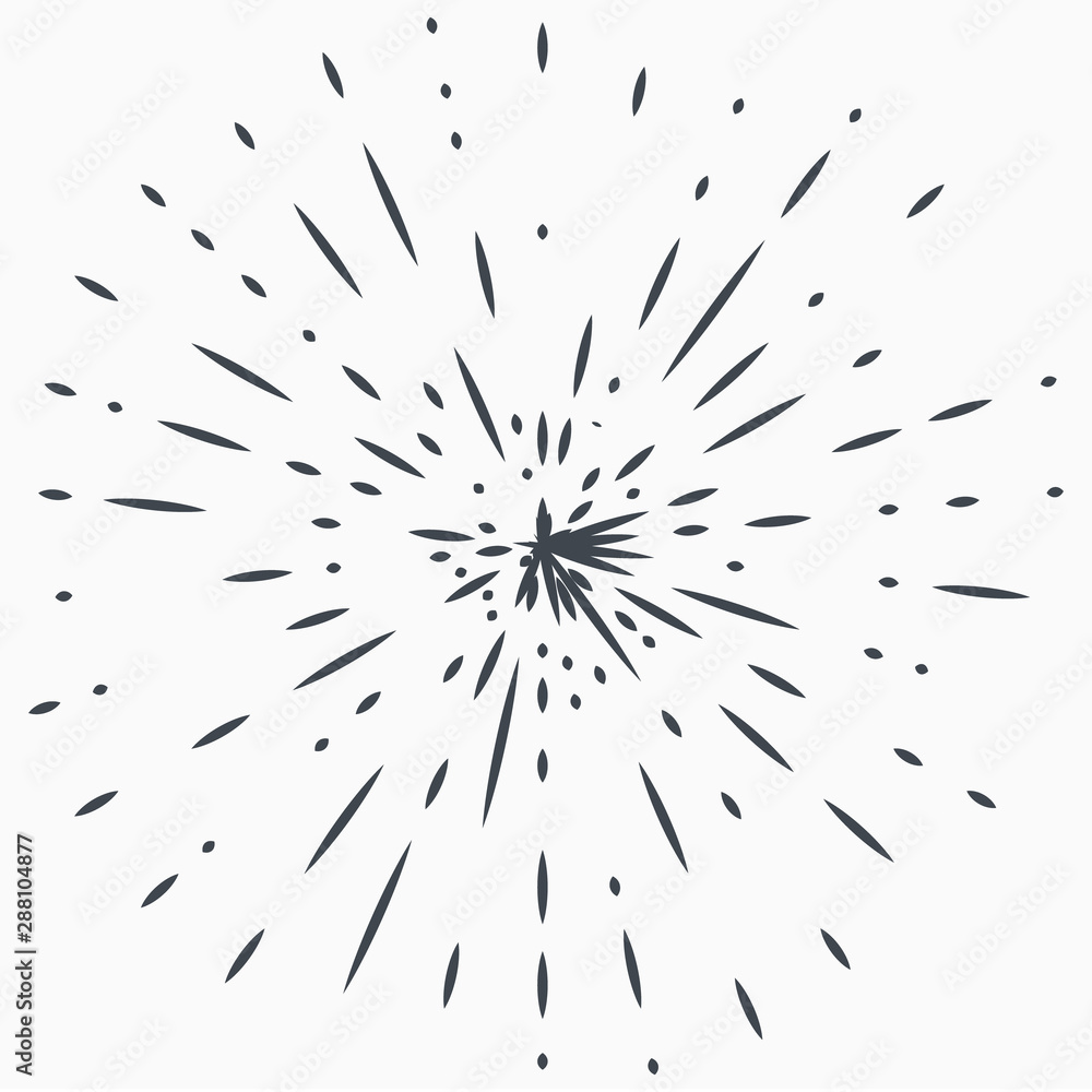 Sunburst Sun Ray, Hipster Black Sunburst Shine Design, Vintage Black Radial Art, Retro Hand Drawn Illustration Sunburst Sun Ray, Hipster Black Sunburst Shine Design, Vintage Black Radial Art, Retro Hand Drawn Illustration