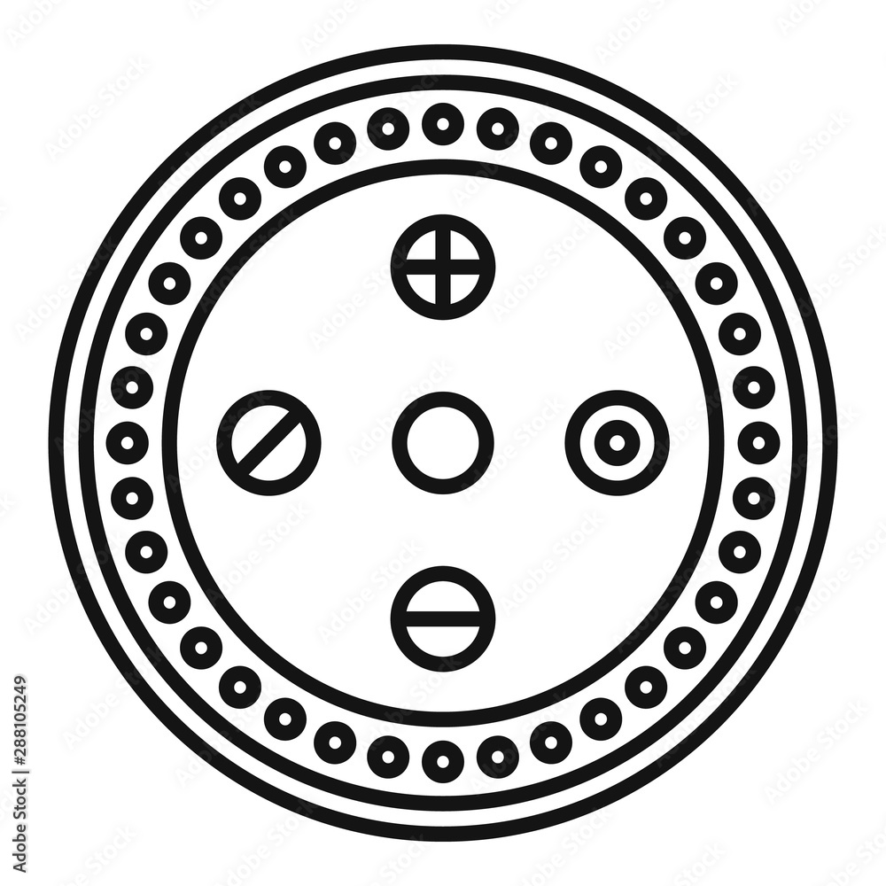 Top view smart speaker icon. Outline top view smart speaker vector icon for web design isolated on white background Top view smart speaker icon. Outline top view smart speaker vector icon for web design isolated on white background