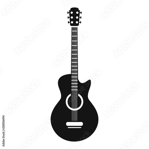 Guitar icon. Simple illustration of guitar vector icon for web design isolated on white background