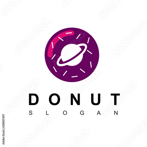 Donuts Space Logo Design Template