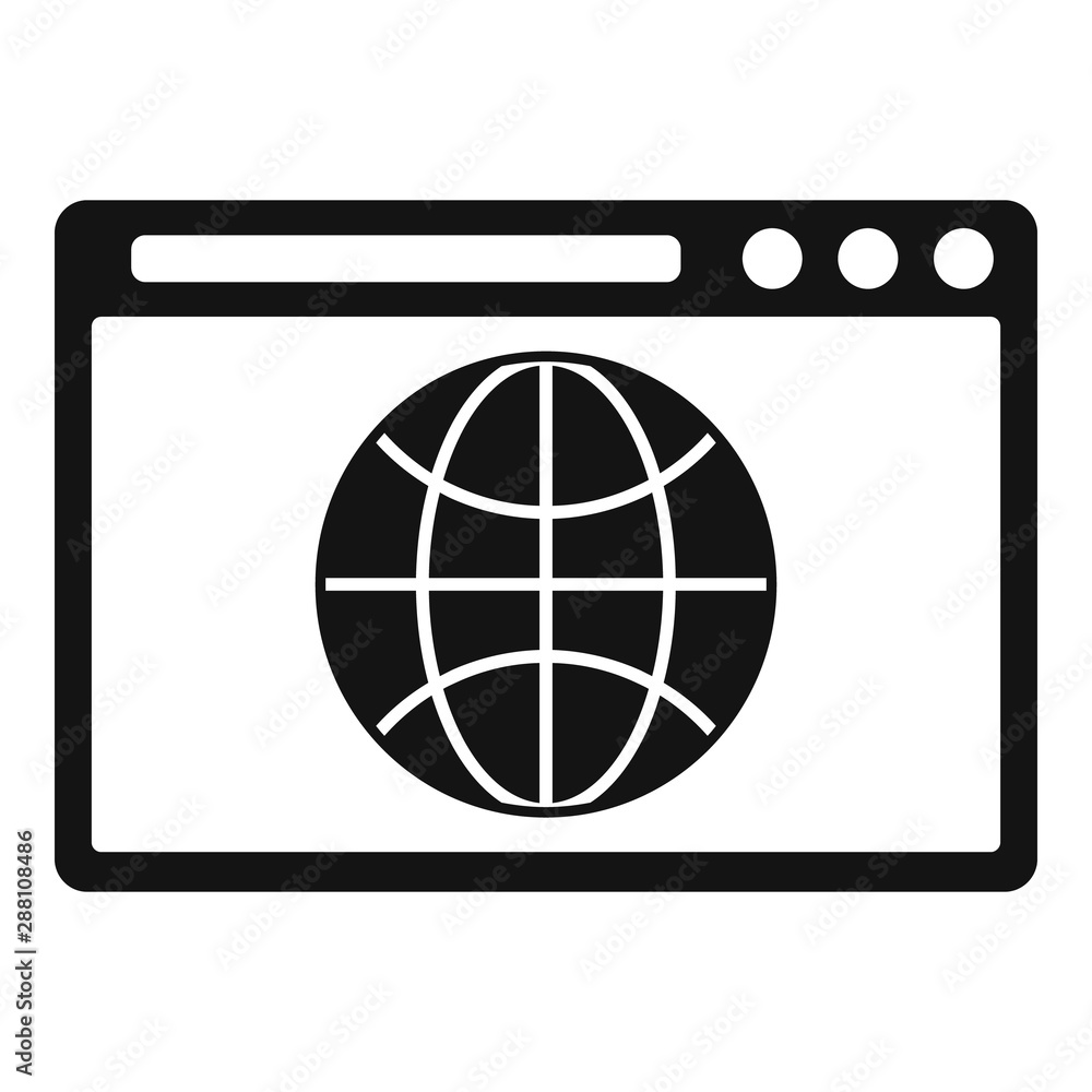 Hosting domain icon. Simple illustration of hosting domain vector icon for web design isolated on white background Hosting domain icon. Simple illustration of hosting domain vector icon for web design isolated on white background