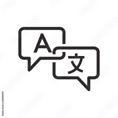 translate icon vector design illustrator