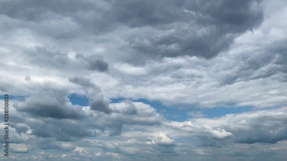 Timelapse with beautiful clouds moving on sky.