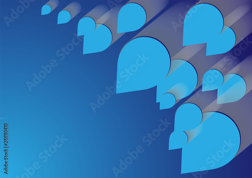 abstract square blank paper blue vector background, rectangle overlapping with shadow modern concept, space for text or message web and book design