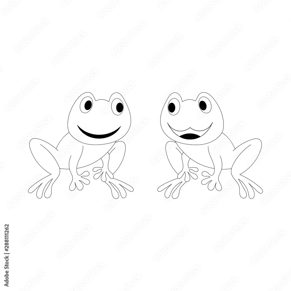 frog symbols logo and template