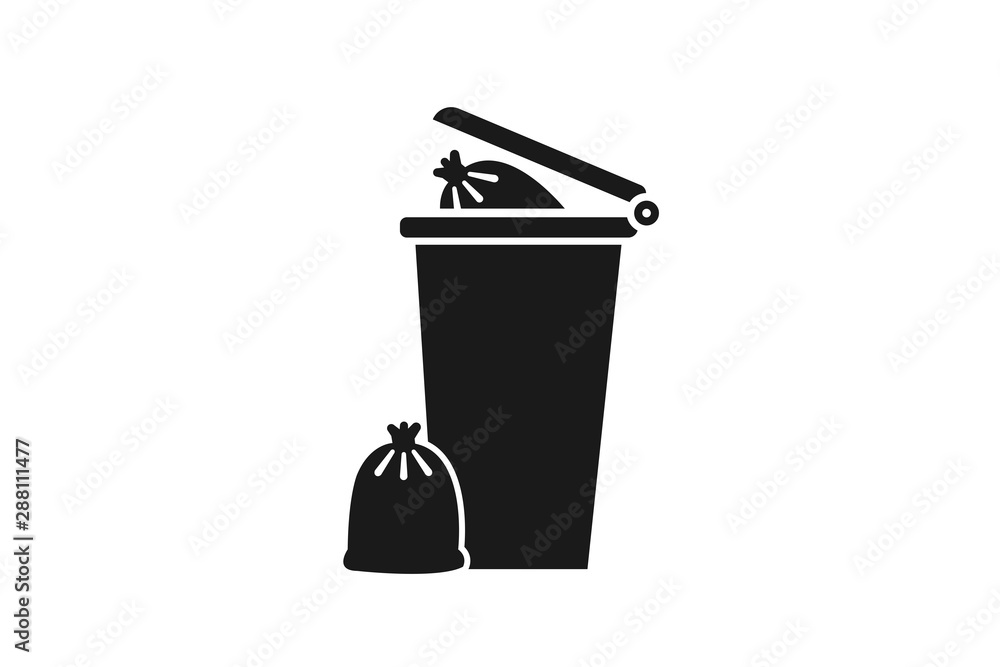full dustbin icon vector illustration 