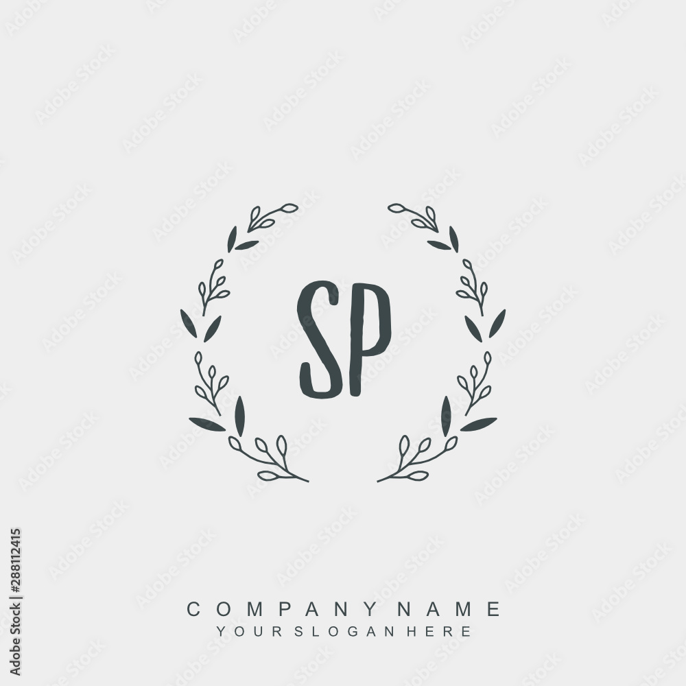 Initial letter SP wedding monogram logo design inspiration Stock Vector |  Adobe Stock