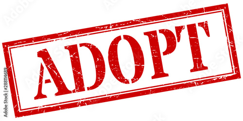 adopt stamp. adopt square grunge sign. adopt