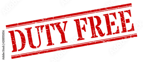 duty free stamp. duty free square grunge sign. duty free