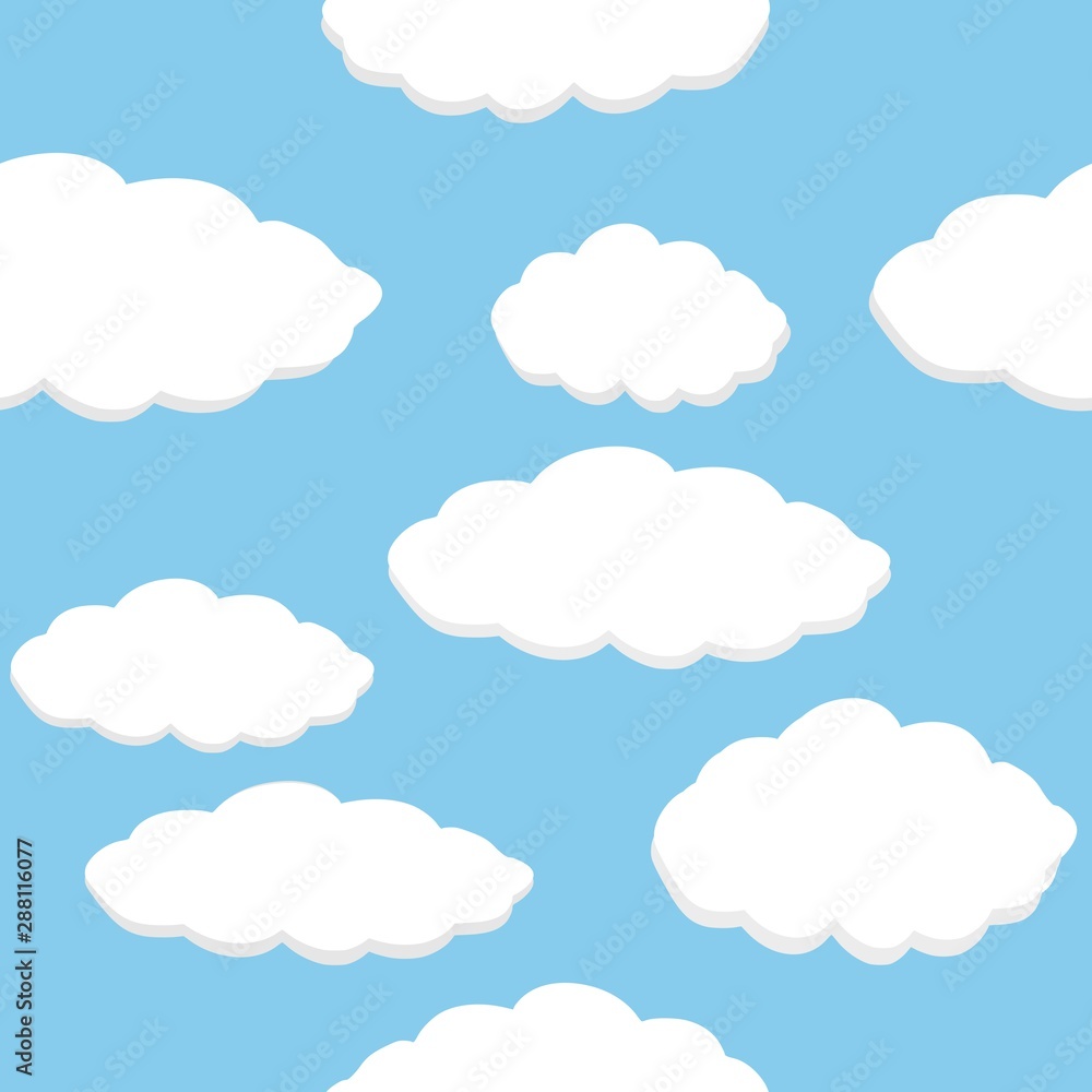 seamless background with clouds vector