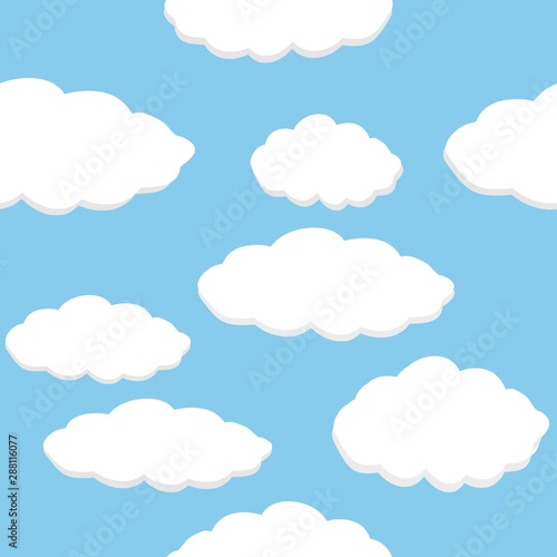 seamless background with clouds vector © Freesia