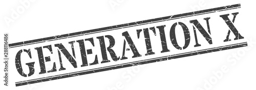 generation x stamp. generation x square grunge sign. generation x