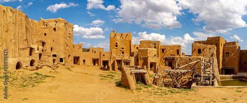 Mongolian empire. Panorama of the capital of the Golden Horde - the city of Sarai Batu. photo