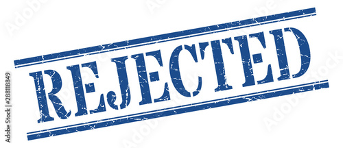 rejected stamp. rejected square grunge sign. rejected